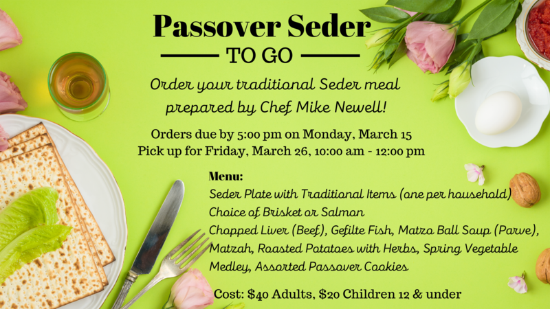 Banner Image for Passover Seder To Go - Orders Due