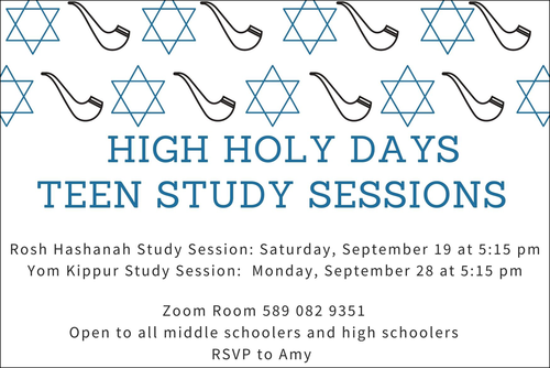 Banner Image for Rosh Hashanah Teen Study Session