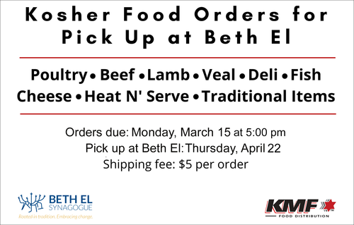 Banner Image for Kosher Food Order Pick Up