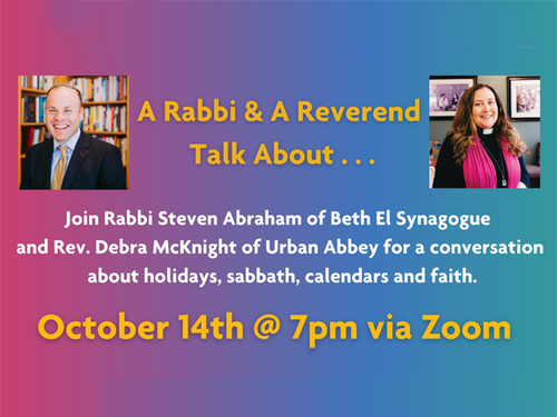 Banner Image for A Rabbi & A Reverend Talk About Holidays