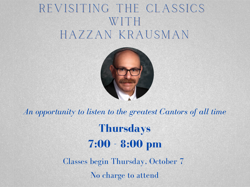 Banner Image for Revisiting the Classics with Hazzan
